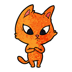confused cartoon cat