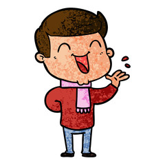 cartoon man laughing