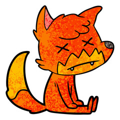 cartoon dead fox