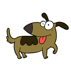 cartoon happy dog