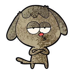cartoon bored dog