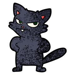 cartoon annoyed cat