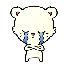 sad little polar bear cartoon