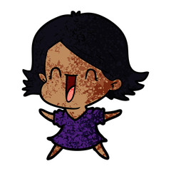 cartoon laughing woman