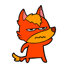 angry fox cartoon character