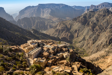 Diana Viewpoint Oman Mountains at Jabal Akhdar Al Hajar Mountains