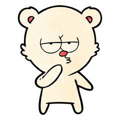 bored polar bear cartoon