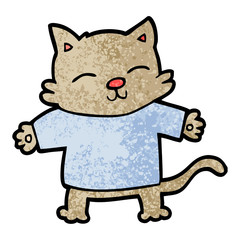 happy cartoon cat