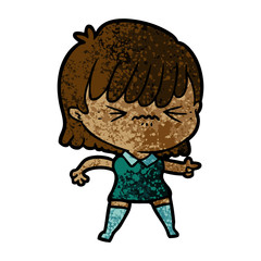 annoyed cartoon girl