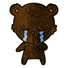 crying cartoon bear