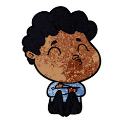 cartoon man pouting