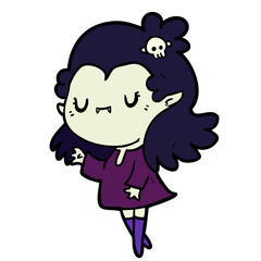 cute cartoon vampire girl