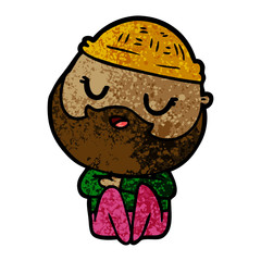 cartoon man with beard