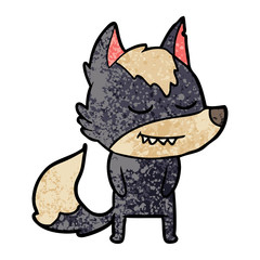 friendly cartoon wolf