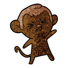 cartoon annoyed monkey