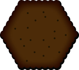 六角クッキー　チョコ