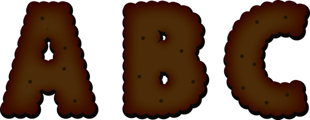 英字クッキーABC　チョコ