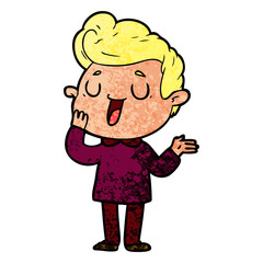 happy cartoon man