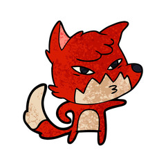 clever cartoon fox