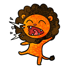 cartoon roaring lion