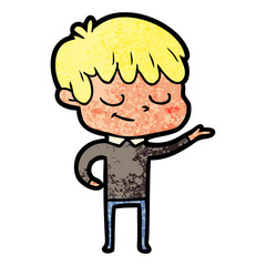 cartoon happy boy