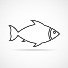 Fish icon. Vector illustration.