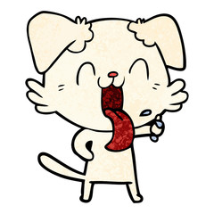 cartoon panting dog