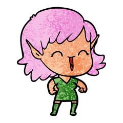 cartoon elf girl