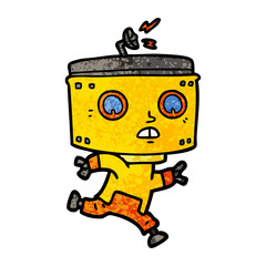 cartoon robot running