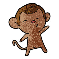 cartoon suspicious monkey