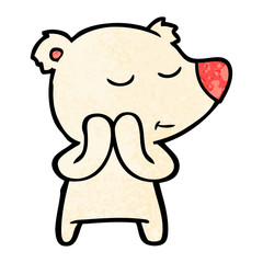 happy cartoon polar bear