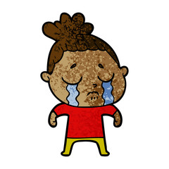cartoon crying woman