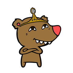 cartoon bear showing teeth