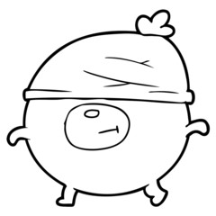 cartoon bear wearing hat