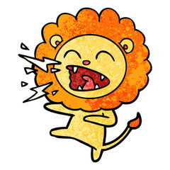 cartoon roaring lion