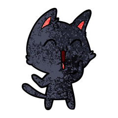happy cartoon cat