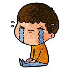 cartoon man crying