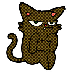 cranky cartoon cat