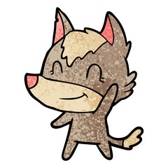 friendly cartoon wolf