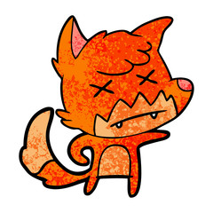 cartoon dead fox