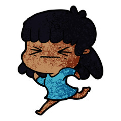 cartoon angry girl