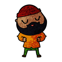 Fototapeta premium cartoon man with beard