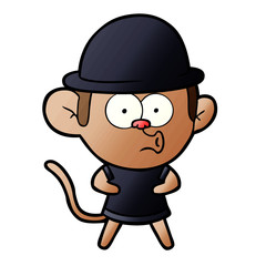 cartoon surprised monkey