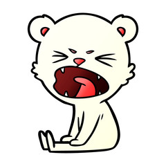 angry polar bear cartoon