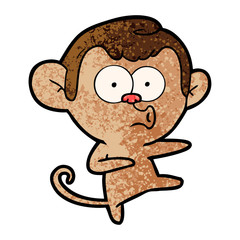 Obraz na płótnie Canvas cartoon dancing monkey
