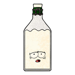 cartoon old milk bottle