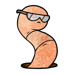 cartoon cool worm