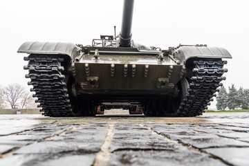 Fototapeta na wymiar Armored tank in a memorial of the Great Patriotic War in Kiev, Ukraine