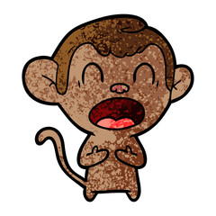 shouting cartoon monkey
