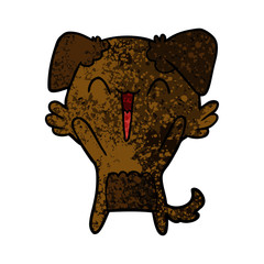 happy little dog cartoon